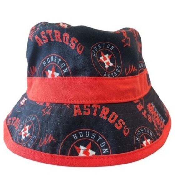 HOUSTON ASTROS NEW ERA TODDLER BUCKET HAT GENUINE MERCHANDISE 2019 BLACK ORANGE - Picture 1 of 5